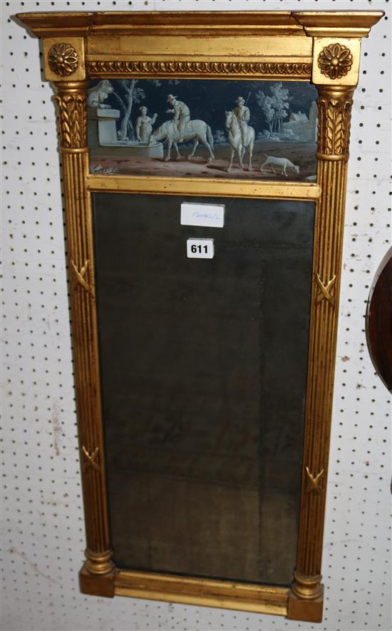 Regency style pier glass in gilt frame